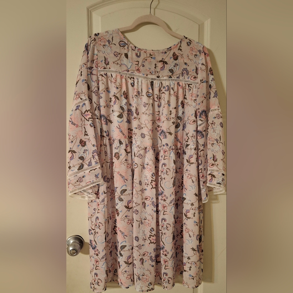 See you son floral womens dress lighweight size large